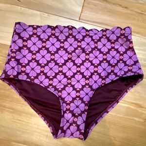 Kate Spade Purple Hi Rise bikini Bottoms - small